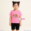 Bộ Bé Gái Quần Lửng In Chữ Đơn Giản (23-56kg)