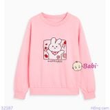  Áo Thun Cổ Tròn Cho Bé Gái Tay Dài Họa Tiết Xinh Xắn (6 - 15 tuổi) 