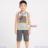  Bộ Bé Trai Sát Nách Quần Lửng In Số 82 (30-47kg) 