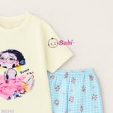  Bộ Bé Gái Tay Ngắn Quần Suông Dài Họa Tiết Xinh Xắn M2 (20-52kg) 