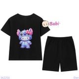  Bộ Bé Gái Quần Lửng In Hình Mèo Dễ Thương (23-56kg) 