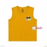  (M1) Áo Ba Lỗ Bé Trai Cotton Mát Mẻ Hè In Mặt Cười (27–65kg) 