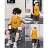 (M4) Áo Ba Lỗ Bé Trai Cotton Mát Mẻ Hè In Chữ (27–65kg)