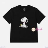  (H1)Áo Thun Cotton Tay Ngắn Bé Trai In Snoo.py (35-70kg) 