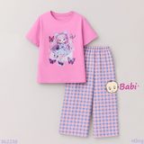  Bộ Bé Gái Tay Ngắn Quần Suông Dài Họa Tiết Xinh Xắn (20-40kg) 