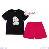 Bộ Bé Gái Tay Ngắn Quần Đùi Hình Bé Và Cún (24-52kg) 