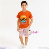  Bộ Tay Ngắn Quần Lửng In Chữ BEACH (30-47kg) 