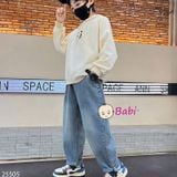  Quần Jeans Trẻ Em  Màu Trơn Túi Lật (30kg - 47kg) 