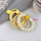  Set 5 Cột Tóc Cho Bé Màu Sắc Dễ Thương 