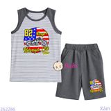  Bộ Bé Trai Sát Nách Quần Lửng In Số 82 (30-47kg) 