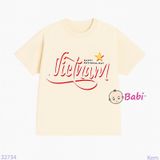  Áo Thun Gia Đình Tay Ngắn In Chữ Việt Nam (26kg - 72kg) 