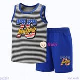  Bộ Sát Nách Quần Lửng  Bé Trai Mix Sọc (30-47kg) 