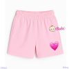  Quần Short Màu Trơn In Tim Cho Mẹ Và Bé (20kg - 53kg) 