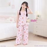  M2 Bộ Tole Lanh Quần Dài Mẹ Bé Gái (40-65kg) 