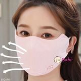  Khẩu Trang Chống Nắng Nữ Vải Thun Thông Hơi 