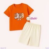  Bộ Bé Gái Quần Lửng In Chữ Đơn Giản (23-56kg) 