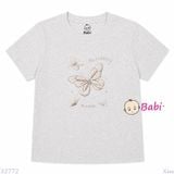  (H5) Áo Thun Baby Tee Mẹ Và Bé In Bướm (30-68Kg) 
