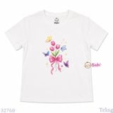  (H1) Áo Thun Baby Tee Mẹ Và Bé In Hoa (30-68Kg) 