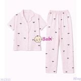  Bộ Pijama Tay Ngắn Quần Dài Hình Nơ M3 (25-58kg) 