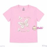  (H5) Áo Thun Baby Tee Mẹ Và Bé In Bướm (30-68Kg) 