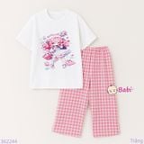  Bộ Tay Ngắn Quần Suông Dài Hình Công Chúa Dễ Thương (20-40kg) 