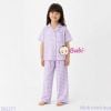 Bộ Pijama Tay Ngắn Quần Dài Họa Tiết Caro Tím (25-58kg)