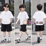  M2 Áo Thun Cotton Bé Trai In Gấu Sau Áo (23-62kg) 