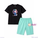  Bộ Bé Gái Tay Ngắn Quần Lửng Bé Tóc Màu M2(20-55kg) 