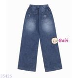  Quần Jeans Suông Dài Thêu Hoa Cho Mẹ Bé (40kg-50kg) 