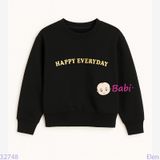  Áo Thun Tay Dài Form Rộng Chữ Happy Everyday (17kg - 75kg) 
