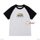  Áo Thun Cotton Tay Ngắn Raplang S.n.oo.py & Friends (30-70kg) 