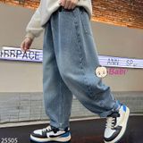  Quần Jeans Trẻ Em  Màu Trơn Túi Lật (30kg - 47kg) 