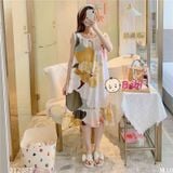  Đầm Tole Lanh Mùa Hè Mặc Mát Mẹ Bé (fs trên 50kg) 