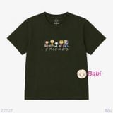  (H2)Áo Thun Cotton Tay Ngắn Bé Trai In Friends (35-70kg) 