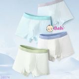  Set 4 Chip Đùi Màu Trơn Cho Bé Trai (26-40kg) 