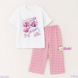  Bộ Tay Ngắn Quần Suông Dài Hình Công Chúa Dễ Thương (41-52kg) 