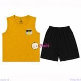  Bộ Thun Sát Nách Bé Trai In Mặt Cười (27 -65kg) 
