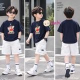  M6 Áo Thun Cotton Bé Trai Hình ShinChan (23-62kg) 