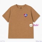  Áo Thun Tay Ngắn Cotton Bé Trai Bé Gái Hình Tim (33-70kg) 
