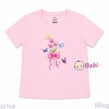  (H1) Áo Thun Baby Tee Mẹ Và Bé In Hoa (30-68Kg) 