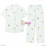  Bộ Pijama Tay Ngắn Quần Dài Họa Tiết Dâu M3 (25-58kg) 