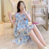  Đầm Tole Lanh Mùa Hè Mặc Mát Mẹ Bé (fs trên 50kg) 