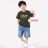  (H2)Áo Thun Cotton Tay Ngắn Bé Trai In Friends (35-70kg) 