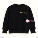  Áo Thun Tay Dài Form Rộng Mini Boss Cho Bé  (17kg-75kg) 