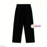  Quần Thun Suông Dài Trẻ Em Màu Trơn Đơn Giản (23-75kg) 