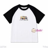  Áo Thun Cotton Tay Ngắn Raplang S.n.oo.py & Friends (30-70kg) 