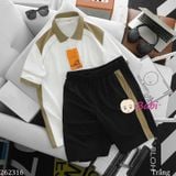  M3 Set Bộ Trai Áo Cổ Trụ P.o.l.o Quần Đùi (48-75kg) 