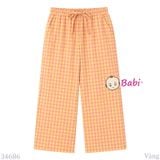 M4 Quần Suông Dài Sọc Caro Bé Gái (23-50kg) 