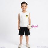  Bộ Thun Sát Nách Bé Trai In Mặt Cười (27 -65kg) 