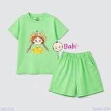 Bộ Bé Gái Tay Ngắn Quần Đùi Bé Đội Hoa (20-55kg) 
